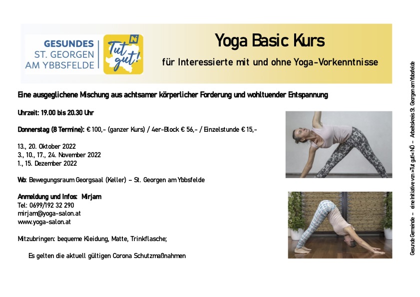 Yoga im Georgsaal - Gemeindezeitung